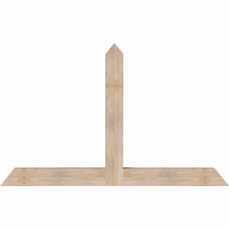 Ekena Millwork Portland Smooth Timber Gable Bracket, Douglas Fir, 72"W x 45"H x 5 1/2"D x 5 1/2"F, 15/12 Pitch GBW072X45X0606POR00SDF